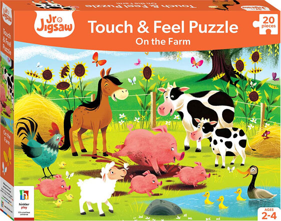 Junior Jigsaw Touch & Feel On the Farm 20 Piece Puzzle kids