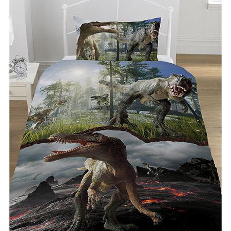 Jurassic Predators Dinosaurs Single Duvet Cover Set