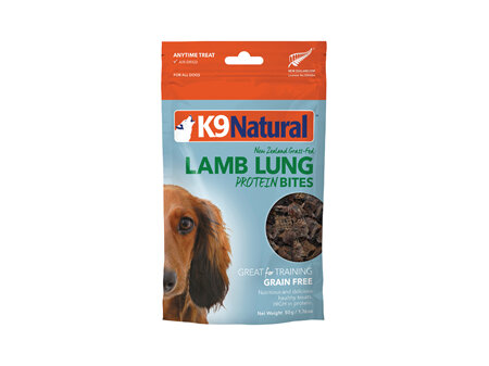 K9 Natural Treats Lamb Lung Protein Bites