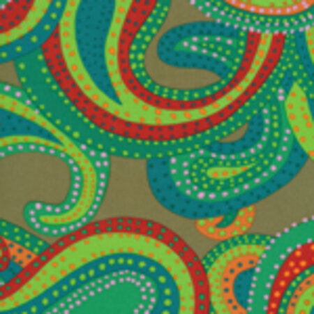 Kaffe Fassett Collective - Dancing Paisley Green