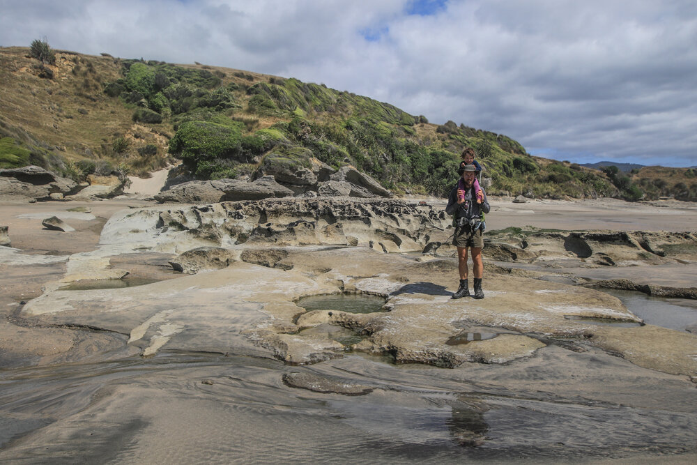 kahurangi tramping with a toddler baby