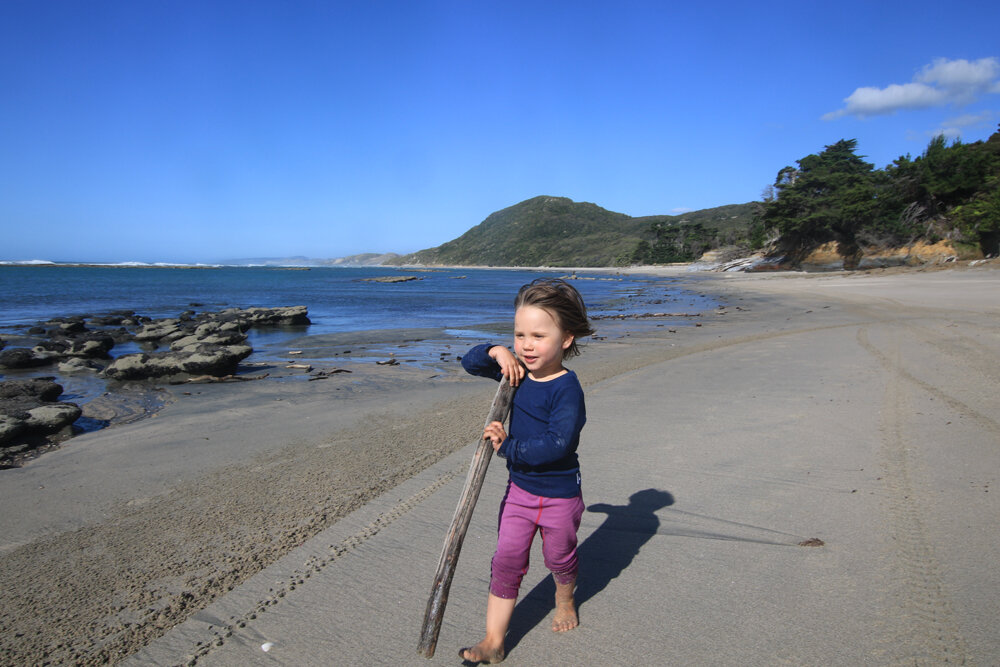 kahurangi with a baby toddler