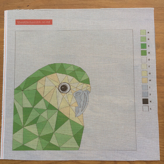 kakapo needlepoint canvas