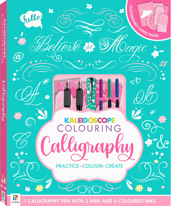 Kaleidoscope Colouring Calligraphy Believe in Magic