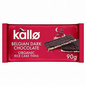 Kallo Belgium Dark Chocolate Rice Cake Thins 90gr