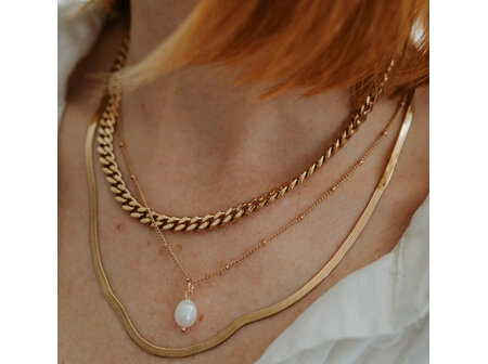 Katy B - Chunky Curb Chain Necklace (Gold)