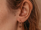 Katy B - Heart Hoop Earrings (Rose Gold)