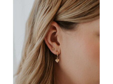 Katy B - Mini Daisy Stud Earrings (Gold)