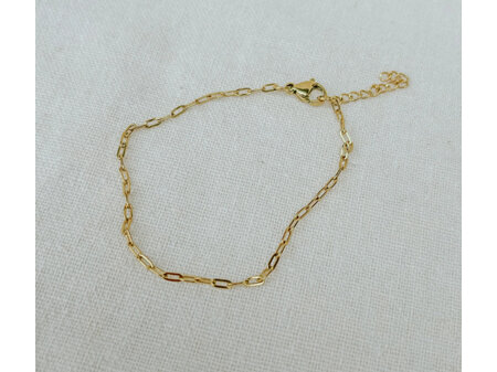 Katy B - Small Paperclip Bracelet (Gold)