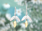 kauri leaves leaf solid 9k gold sterling silver earrings lily griffin jewelry nz