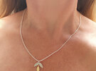 kauri leaves leaf solid 9k gold sterling silver pendant lilygriffin nz jewellery