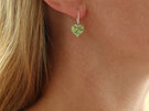 kawakawa leaf hoop earrings sterling silver green nature lilygriffin nz jeweller