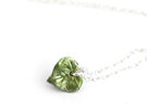 kawakawa leaf necklace pendant green silver nature lilygriffin nz handmade