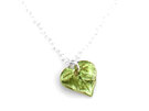 kawakawa leaf necklace pendant green sterling silver rongoa lily griffin nz