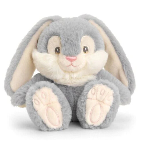 Keeleco Patchfoot Rabbit 22cm Grey Plush