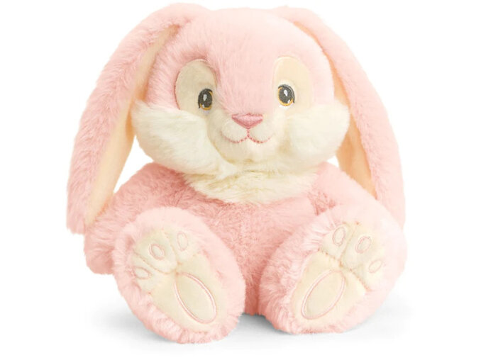 Keeleco Patchfoot Rabbit 22cm Pink Plush soft toy easter kids