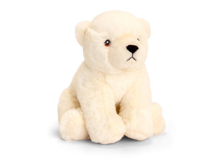 Keeleco Polar Bear 18cm soft toy recycled plush baby kids