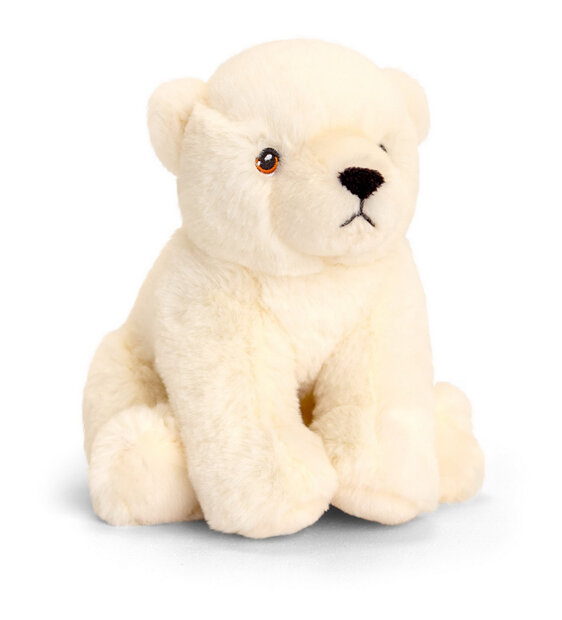 Keeleco Polar Bear 18cm soft toy recycled plush baby kids