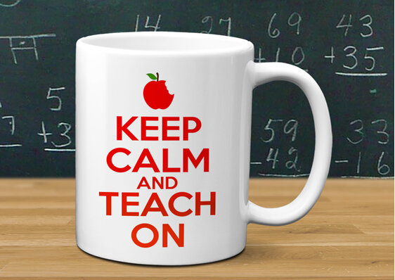 keep calm and teach on Mug