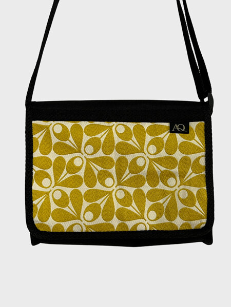 Kelpie satchel - Orla Kiely yellow acorn