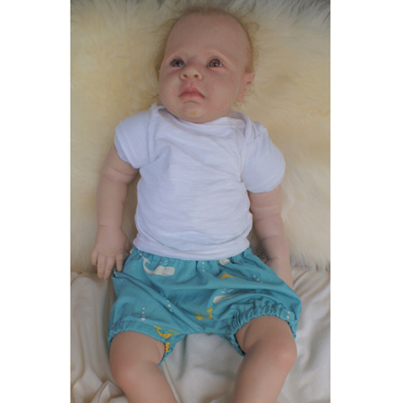 'Kensley' Bloomers, 'Whale Watch' 100% GOTS Organic Cotton, 9-12 months