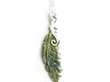 kereru feather green white koru native sterling silver lily griffin jewelry nz