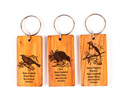 key ring with engraved bird - rimu
