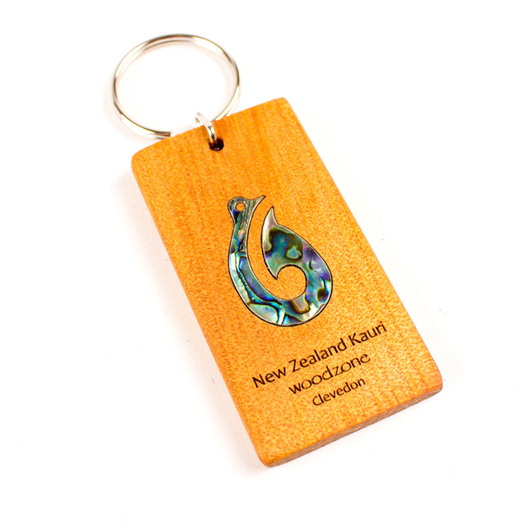 key ring with paua hook - kauri