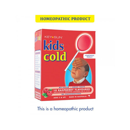 Key Sun Kids Cold Raspberry Lozenges 10 Pack