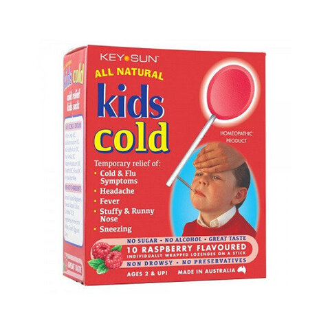 Keysun Kids Cold Lollipops 10 - Raspberry