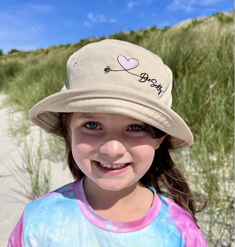 Kids Bee Scilly Organic Bucket Hat - Sand