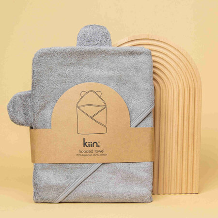 KIIN HOODED TOWEL - CLOUD