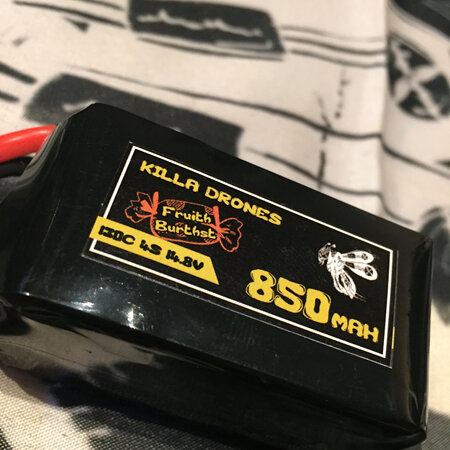 Killa Drones "Fruith Burthst" 130c 850mah 14.8v 4s Lipo Battery - XT30