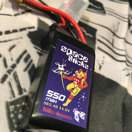 Killa Drones "Space Sticks" 550mah 80c 14.8v 4s Lipo Battery - XT30