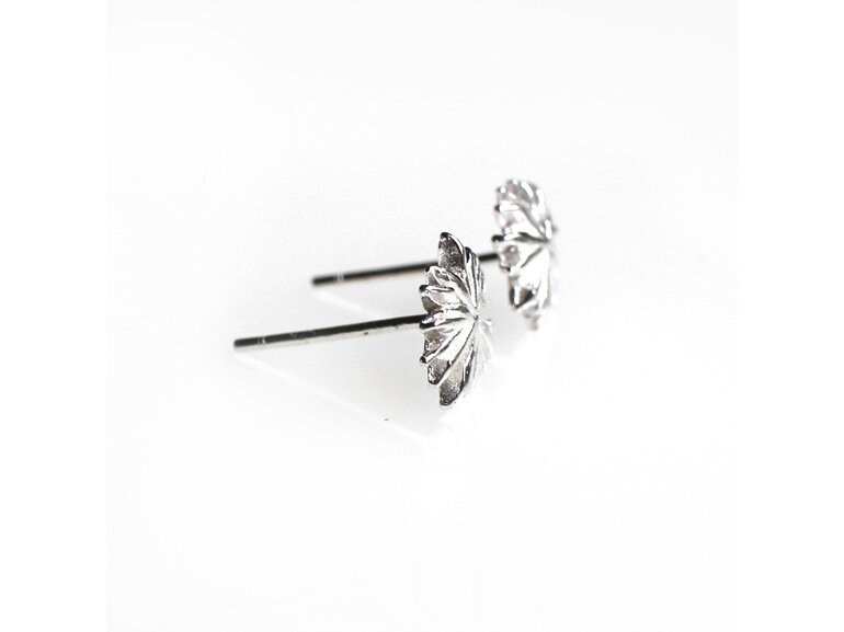 kina sea urchin sterling silver star studs earrings minimal dainty delicate