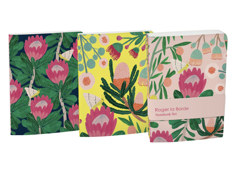 King Protea Set of 3 A6 Notebooks