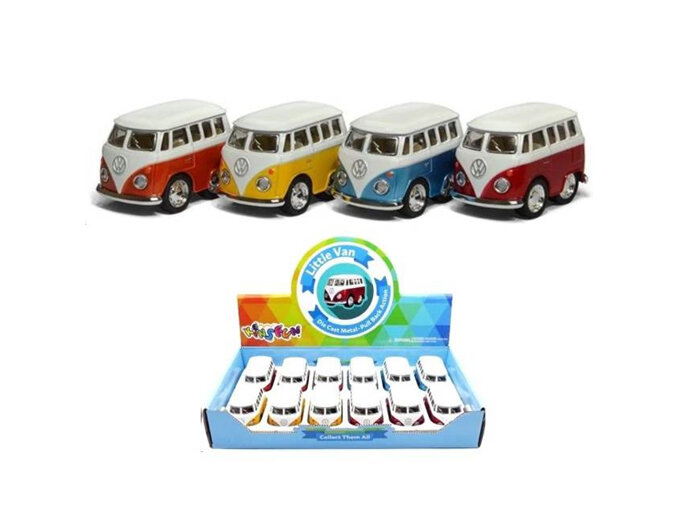 KinsFun Little Van VW Die Cast Model - With Pull Back Action : Assorted