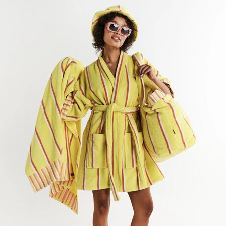 KIP & CO MINI ROBE - PINA COLADA STRIPE L/XL