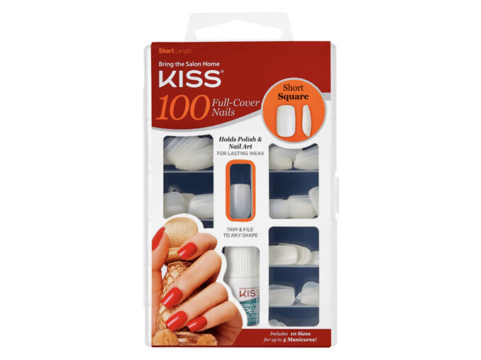 Kiss 100 Full-Cover Nail Kit Short Square Short Length 100PS14 20019