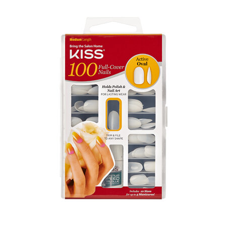 Kiss 100 Nail Active Oval Full Nail