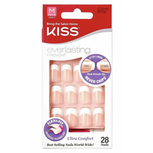 KISS Everlasting French Infinite Medium Pink 28 Nails EF05