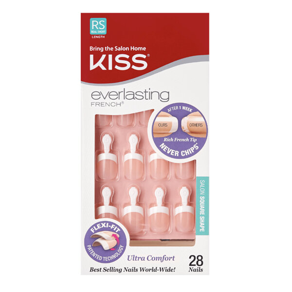 KISS Everlasting French Real Short Pink Endless Nails 28 EF01