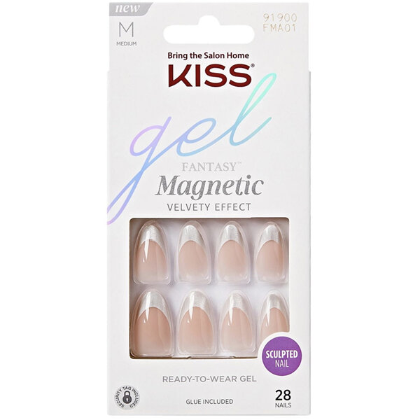 KISS Gel Fantasy Magnetic Velvety Effect Ready-To-Wear Gel Sculpted Nails North Coast 28