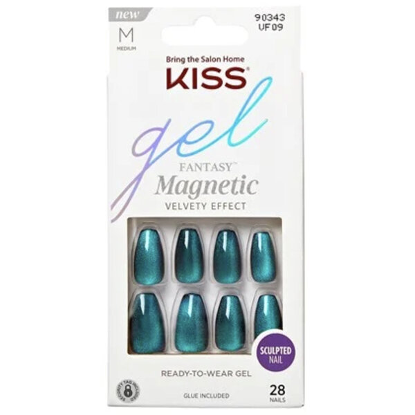KISS Gel Fantasy Magnetic Velvety Effect Ready-To-Wear Gel Sculpted Nails Chameleon 28