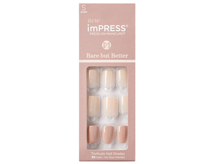 KISS ImPress Bare But Better Press-on Manicure Nails Short Simple Pleasure 30