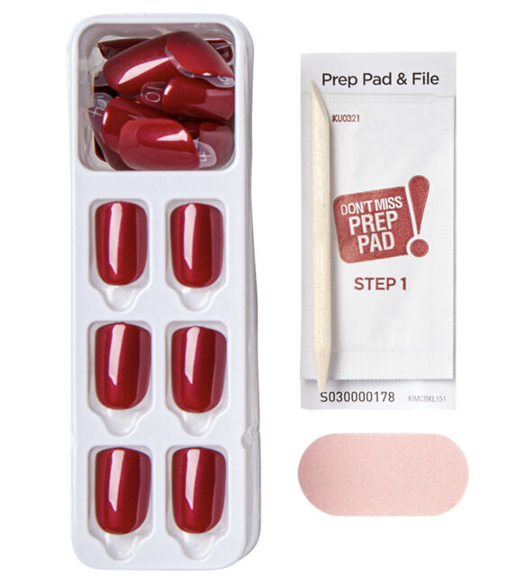 KISS ImPress Color Press-On Nails Red Velvet 30