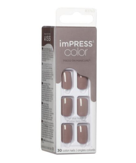 KISS ImPress Colour Press-on Nails Taupe Prize 30