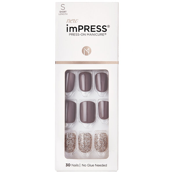 KISS ImPress Press-On Manicure Nails Flawless Short Length 30s