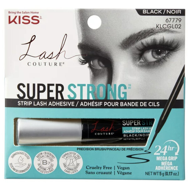KISS Lash Couture Strip Lash Adhesive Glue Black Super Strong