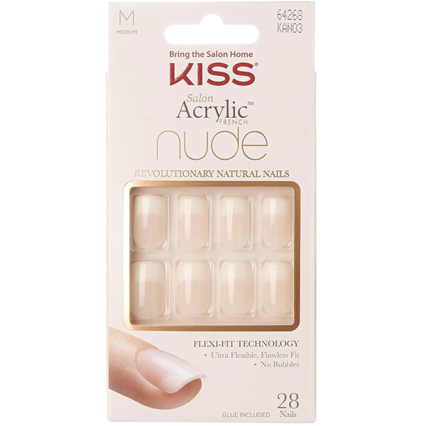 KISS Salon Acrylic French Nude 28 Nails Cashmere